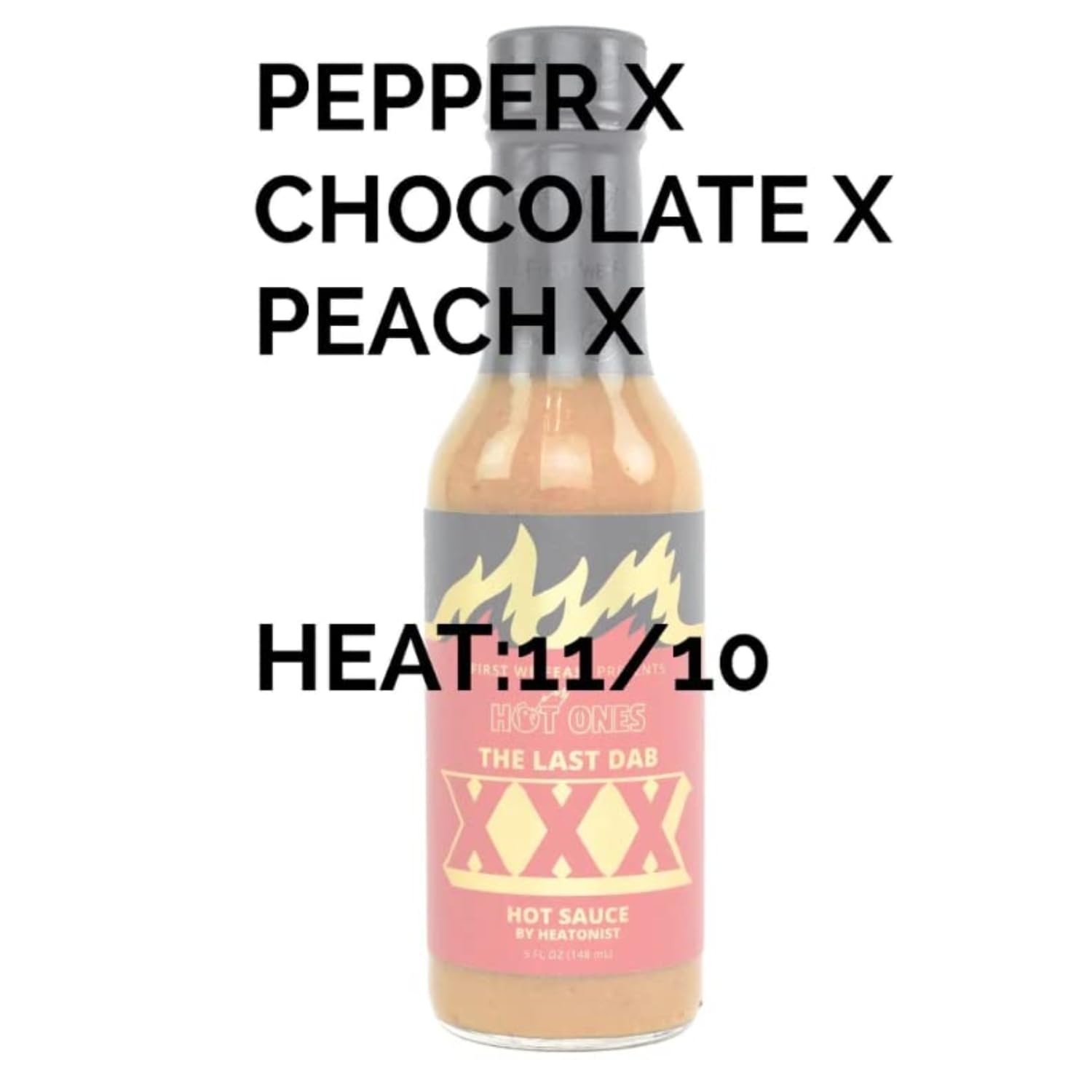 Hot Ones Last Dab Hot Sauce The Last Dab XXX, Pepper X is the World's Hottest Pepper: Chili-Pepper, Chocolate & Peach, Three Distinct Strains Clock