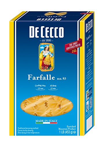 De Cecco Semolina Pasta, Farfalle, 1 Pound