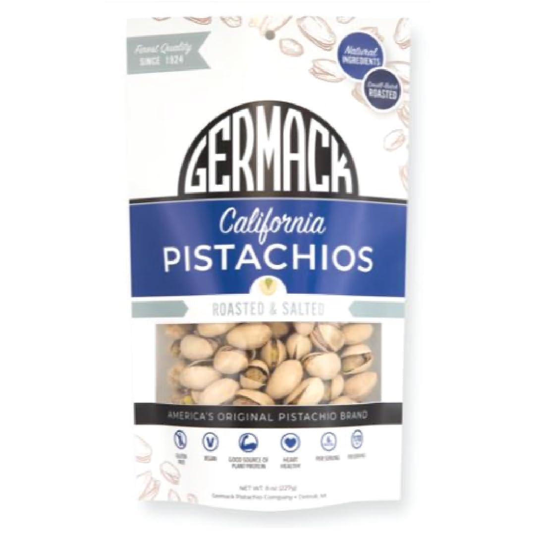 Germack® - Extra Fancy California Pistachio Nuts - In-Shell - Roasted and Salted (8oz Bag)