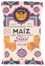 Siete Family Foods Taco Seasoning Maiz Tortilla Chips, 7.5 OZ