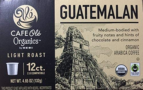 CAFE Ole Organic Guatemalan Light Roast Single Serve Coffee K-Cups - Pack of 2