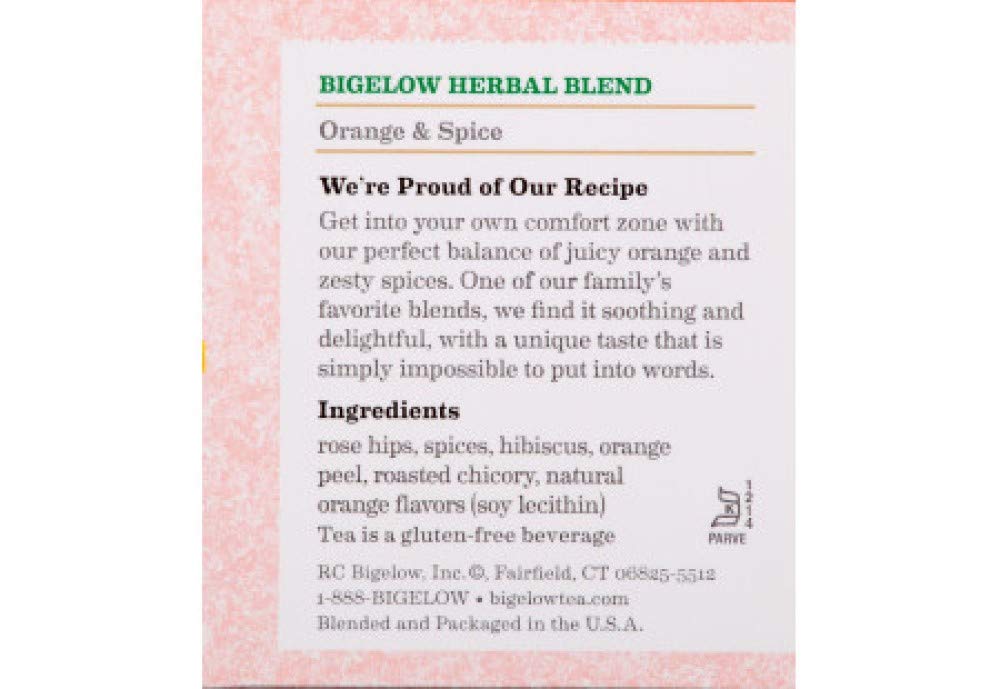 Bigelow Tea Orange and Spice Tea, 20 ct (Pack of 2)