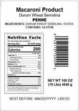 Mantova Penne Bulk Pasta - Ideal for Restaurants, Catering, Meal Prep, Large Gatherings, and Pantry Stocking, Made with Premium Durum Wheat