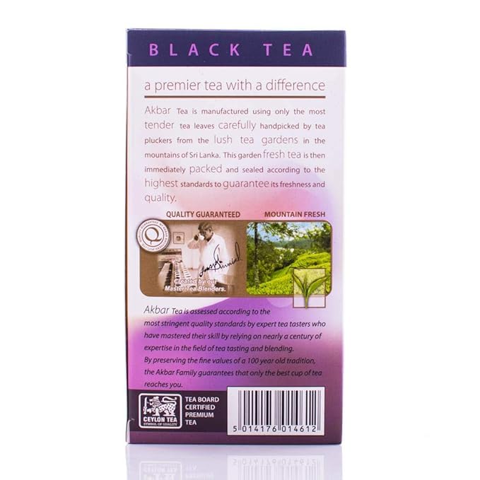 Akbar Flavoured Teas With Real Fruit Pieces - 20 Foil Tea Bags (Blackcurrant Burst)