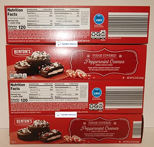 Benton's Fudge Covered Peppermint Cremes 8.25oz 234g (Four Boxes)