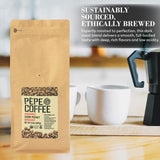 Pepe Coffee Organic Dark Roast Ground Coffee 2 lb 1-pack by Chef Pepe