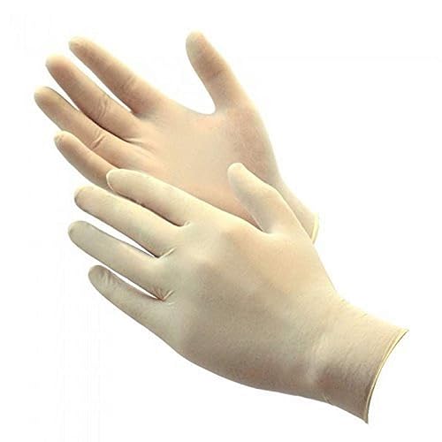 Disposable Latex Gloves, Powder Free Size X-large, 90 Gloves Per Box (X-large)