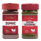 Sumac and Zaatar Set, Sumac Spice 6.4oz + Zaatar Spice 6.4oz, Twin Pack, Essential Duo, Za'atar Seasoning for Breads, Salads, Meats, Hummus, Ground