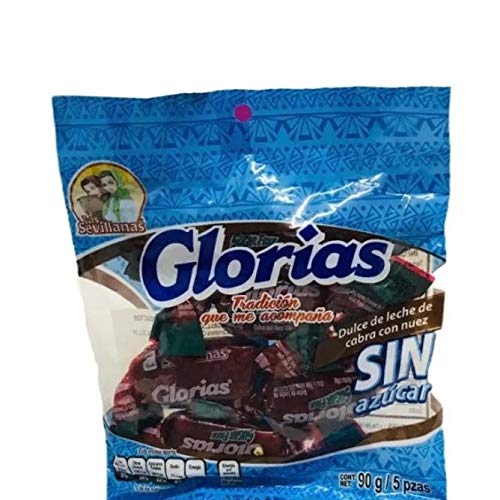 Las Sevillanas Glorias Pecan Candy Sugar Free (Sin Azucar) 3.17 oz (90gr)