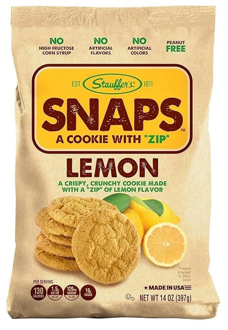 Stauffer's Original Recipe Lemon Snaps 14 oz. Bags (3 Bags)