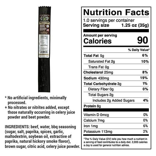 BBQ Beef Stick - 1.25oz 24 pack