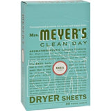 Mrs. Meyer'S Dryer Sheets Basil 80 Count