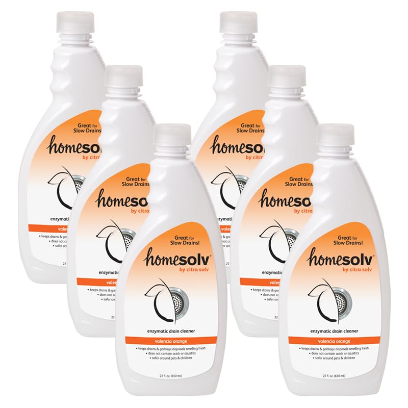 Homesolv Enzyme Drain Cleaner and Deodorizer - Breaks Down Grease Build Up, Eliminating Odors and Smells, Septic Safe, Non-Caustic Sink Drain