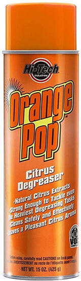 HI-TECH Orange Pop Foaming Citrus Cleaner Degreaser - Heavy Duty Multi-Surface Spray with D-Limonene - Industrial Strength - 1 Pack - Pleasant Citrus