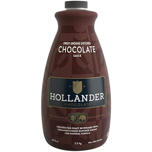 Dutched Chocolate Café Sauce™ by Hollander Chocolate Co. | 64 Fl Oz | NO Pump Included