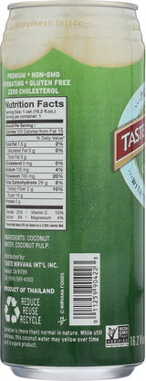 Taste Nirvana Real Coconut Water With Pulp, 16.2-oz. (Count of 12) Sold By HERO24HOUR Thank You