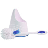 Quickie Toilet Bowl Brush & Holder, White, Toilet Cleaner for Bathroom, Avoids dirt, Comfort Grip, Deep Clean