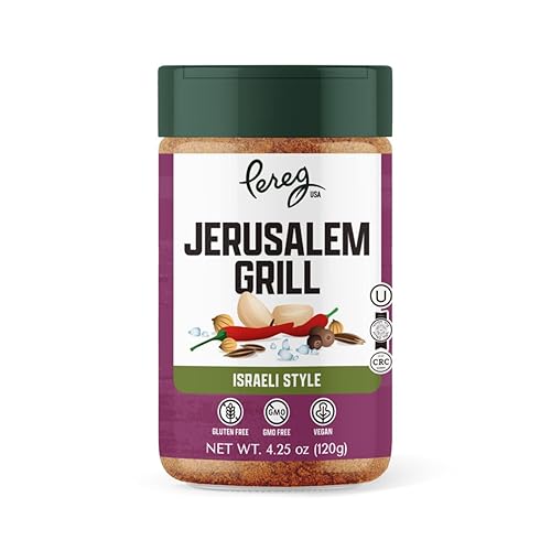Pereg Jerusalem Spice Seasoning (4.25 Oz) - Israeli Savory Spice Mix with Cumin, Coriander, Allspice, Garlic & Paprika - Grilling - BBQ Spice Rub