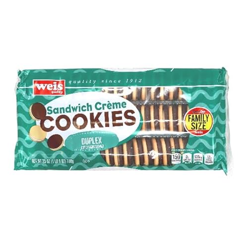 Weis Quality, Sandwich Creme Cookies Family Size Duplex, 25 Ounce