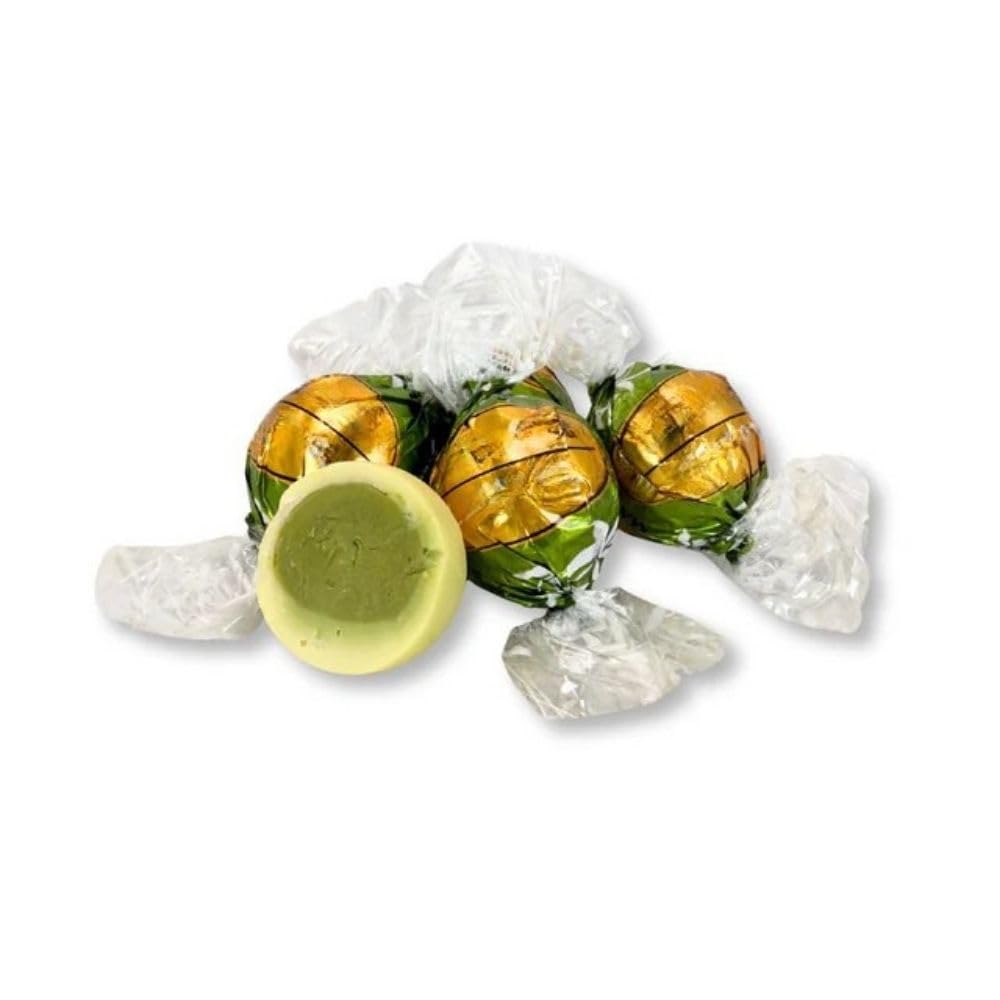Matcha White Chocolate Truffles Individually Wrapped Bulk Bag - 25 lb (Approx. 1000 pieces)
