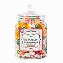 Candy Jar Filled With Your Favorite Hard Candy Mix | Individually Wrapped Nostalgic Old Fashioned Assortment | Strawberry Filled, Sour Balls