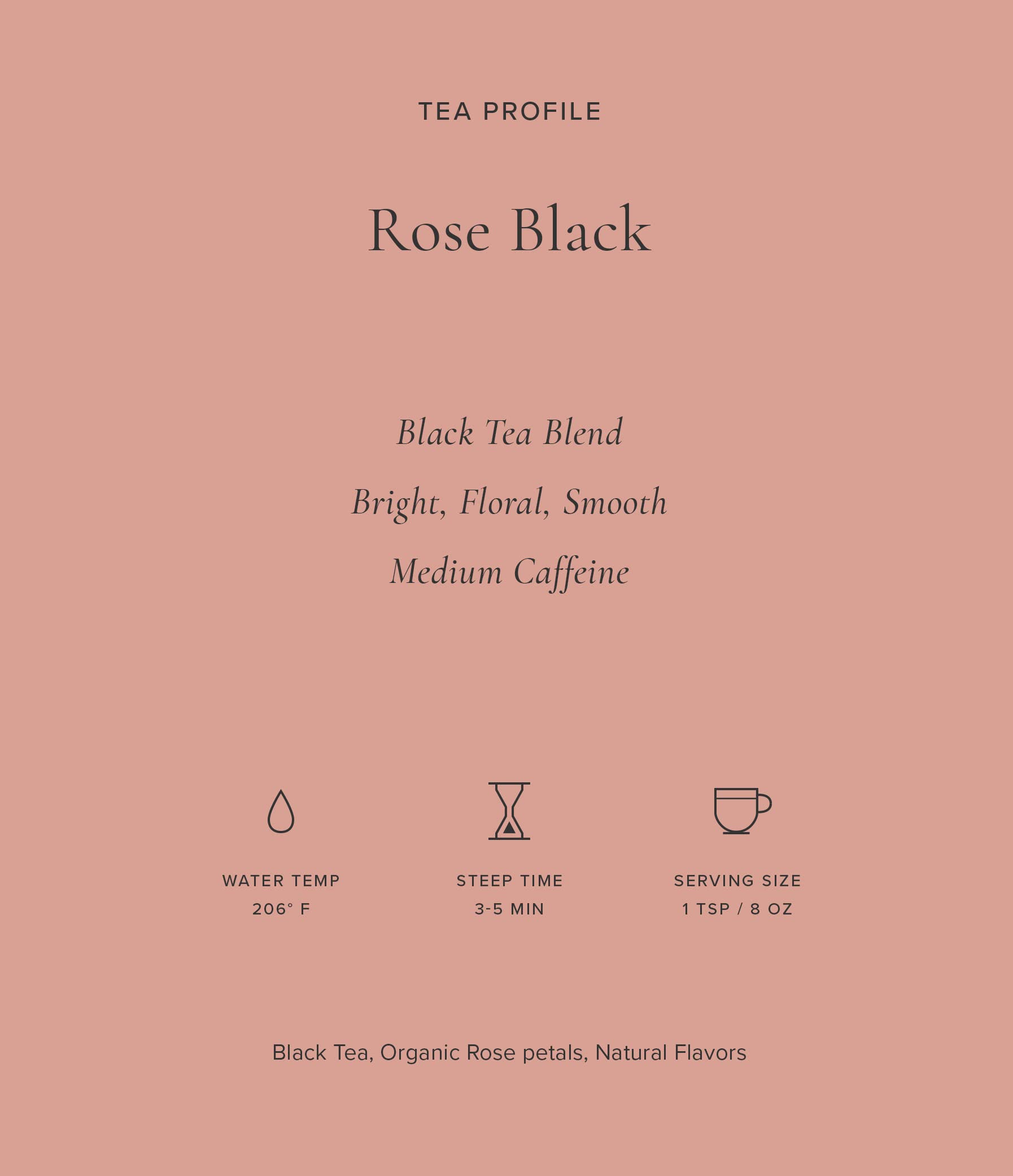 Art of Tea | Rose Black | 50 Count Pyramid Tea Bag Sachets