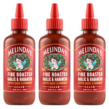 Melinda’s Fire Roasted Garlic & Habanero Hot Sauce - Made with Slow Roasted Garlic, Fresh Peppers, Lime Juice - Rich & Smoky Habanero Hot Sauce 12oz