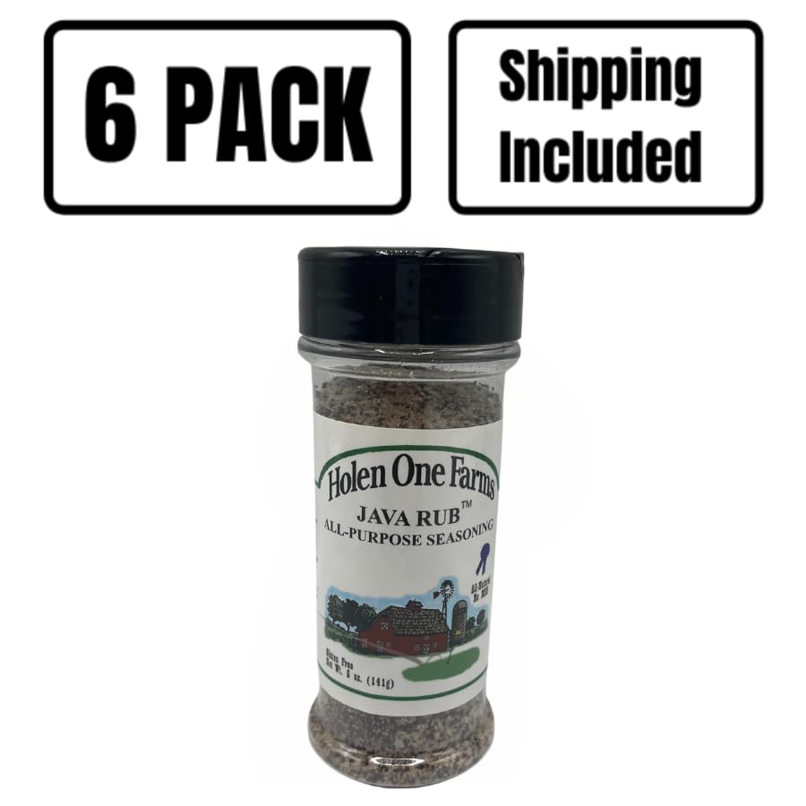 Holen One | Java Rub and Seasoning | Roast and Rib Rub | Coffee Rub | Bold Flavor | Gluten Free | No MSG | Sea Salt | Use on Ribs, Roasts, Steaks