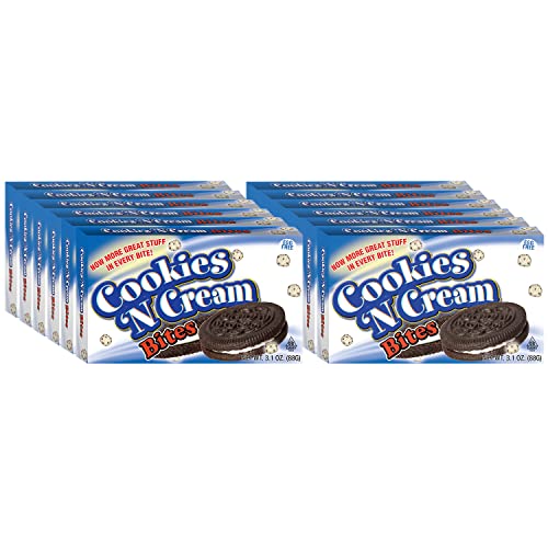 Cookie Dough Bites Cookies 'N Cream Bites Theatre Box, 3.1 Ounce (Pack of 12)