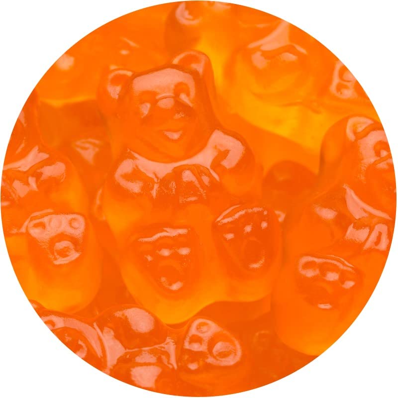 All City Candy Flavorful, Fresh & Soft 5 Pound Bulk Gummi Bear Candy Bags Individual Fruit Flavors World's Best Gummy Candy (Orange)