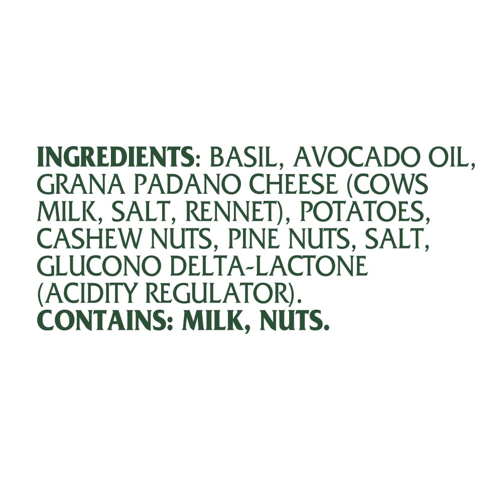 Mantova Basil Pesto with Avocado Oil, 6.7 oz (Pack of 1), combines fresh basil pesto with the velvety richness of avocado oil for a smooth, buttery