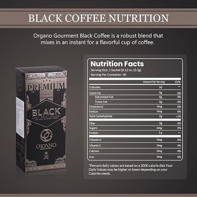 ORGANO Combo Pack, 1 box Black Coffee And 1 box King of Coffee 100% Certified Organic Gourmet Coffee