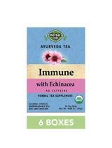 Herbal Cup Ayurveda Immune Tea, Organic Echinacea Booster, No Caffeine Herbal Teas (Immune Echinacea, 16 Count (Pack of 6))