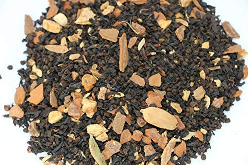 Organic Masala Chai Black Tea - Loose Leaves Blended With Natural Ingredient, Infused with Tea Spices-Cinnamon, Ginger, Cardamom-Energizes, Relieves