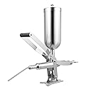 Donut-Filling Machine, 5L Manual Filling Machine Cream Jam Filling Machine, Stainless Steel Donut Churro Filler with 4 Anti-Drip Filling Nozzles