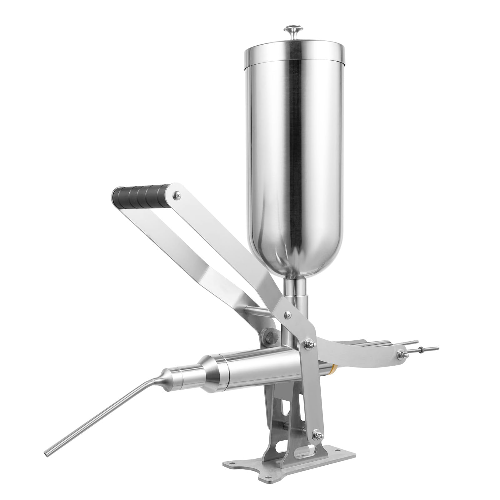 Donut-Filling Machine, 5L Manual Filling Machine Cream Jam Filling Machine, Stainless Steel Donut Churro Filler with 4 Anti-Drip Filling Nozzles