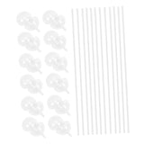 PERSELOSO 100sets Chocolate Bouquet Base Transparent Chocolate Holders for Flower Support Rack Elegant for Bouquets Parties Special Occasions