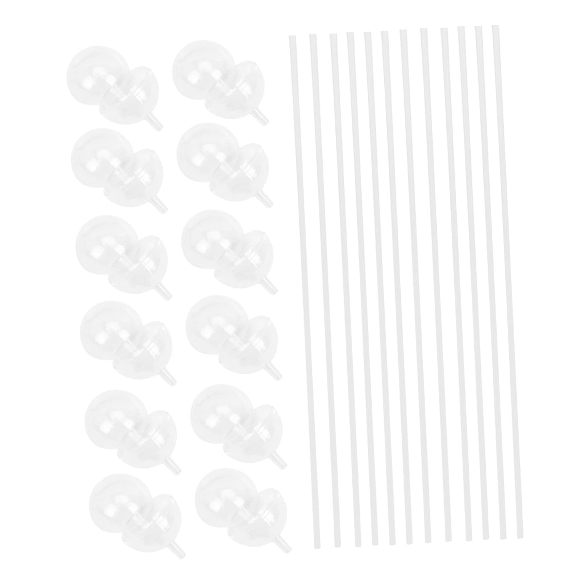 PERSELOSO 100sets Chocolate Bouquet Base Transparent Chocolate Holders for Flower Support Rack Elegant for Bouquets Parties Special Occasions