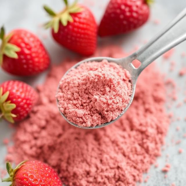 Freeze-Dried Strawberry Powder, 12 Ounces | 100% Natural Fruit Powder | Freeze-Dried Strawberries Source | No Sugar & Additives | Great Flavor