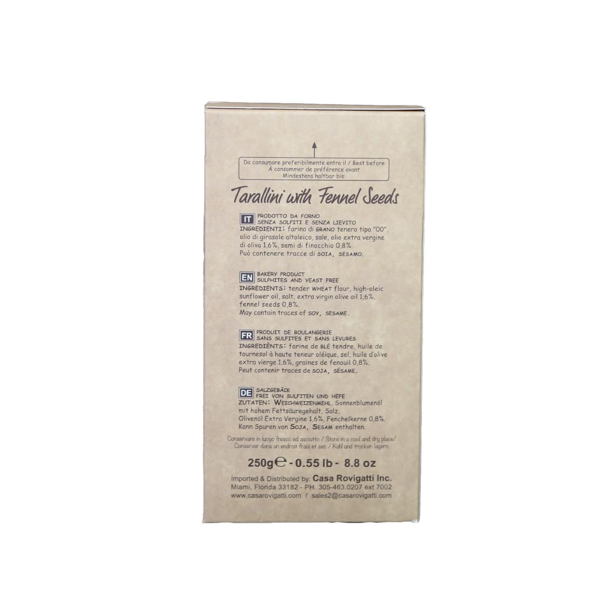 Tarallini (Fennel Seeds) 6 pack
