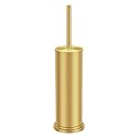 Gold Toilet Brush and Holder Set,304 Stainless Steel Toilet Brush for Bathroom with Long Handle, Heavy Duty Brass Toilet Bowl Brush,Removable Inner