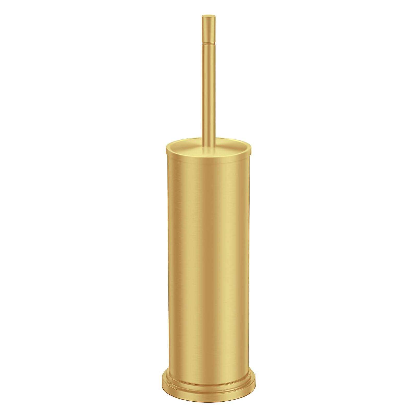 Gold Toilet Brush and Holder Set,304 Stainless Steel Toilet Brush for Bathroom with Long Handle, Heavy Duty Brass Toilet Bowl Brush,Removable Inner