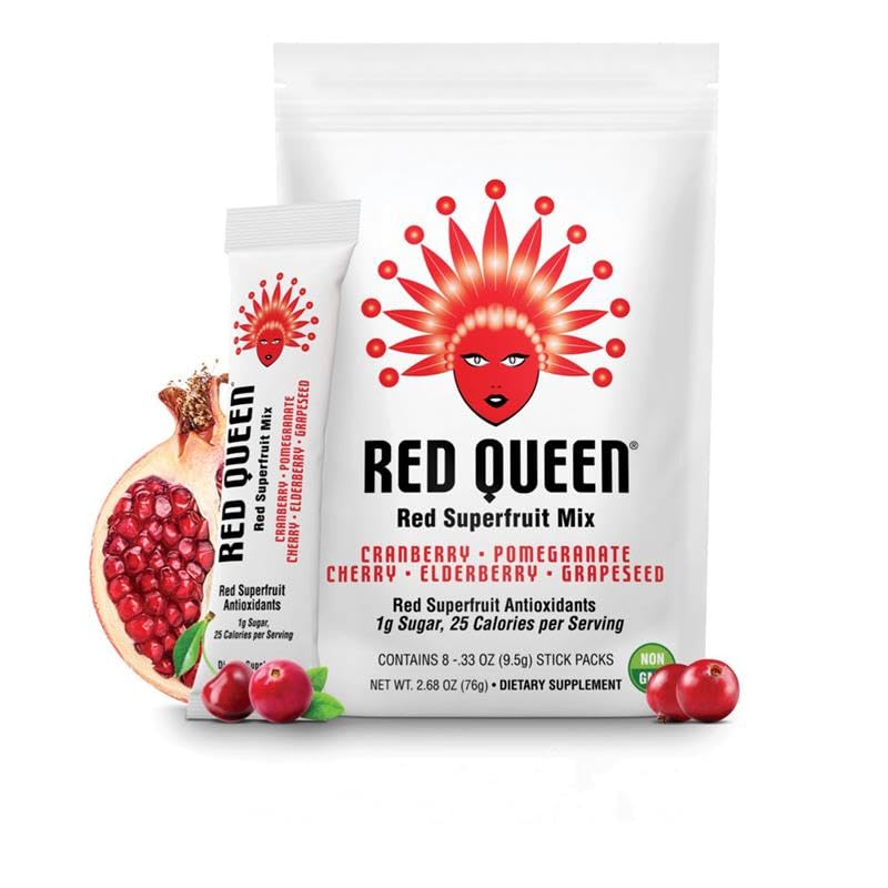 RED QUEEN® Red Superfruit Drink Mix|1g Sugar, 25 Calories per Serving|Red Superfruit Antioxidants Without All The Sugar & Calories In