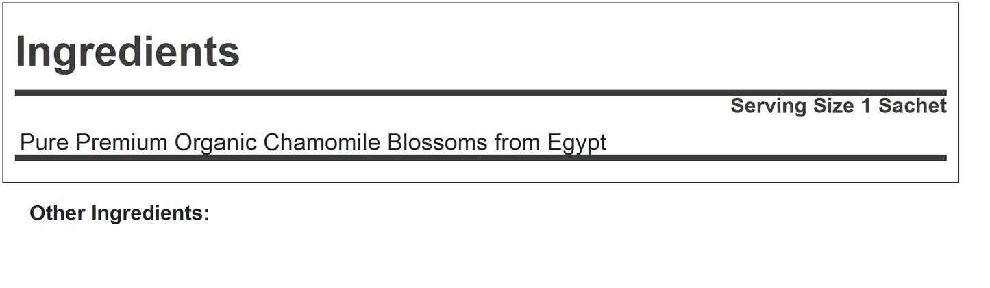 ANDREW LESSMAN Tea - Certified Organic Egyptian Golden Chamomile Tea 90 Sachets - Chamomile Blossoms Cultivated in Nutrient-Rich Soils. Naturally