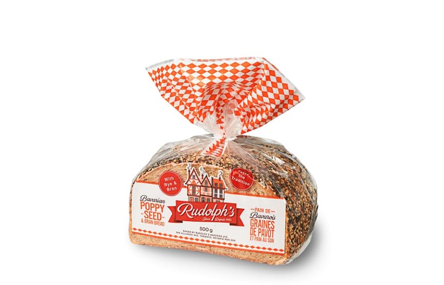 Rudolph's Authentic Poppyseed Bread - Traditional European-Style Loaf - Rich in Natural Poppyseeds - Fresh-Baked Quality - Family Size - 500g (1.1 lb)
