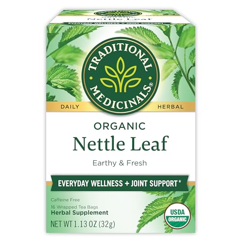 Traditional Medicinals Organic, Nettle Tea - Supports Joint Health & Overall Wellness with Stinging Nettle - Kosher, Non-GMO, Caffeine-Free