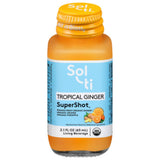 Sol-ti Organic Tropical Ginger SuperShot Drink, Aids in Collagen Production and Promotes Skin Elasticity, SuperFood, Cold-Pressed Fruit Juice Blend