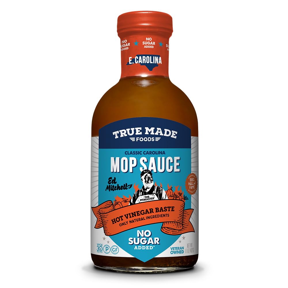 Pitmaster Eastern Carolina Vinegar Barbecue or Mop Sauce from Legendary Pitmaster Ed Mitchell - made from Apple Cider Veingar and Hot Pepper - Keto