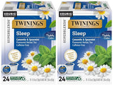 Twinings Sleep Herbal Tea K-Cup Pods for Keurig, 24 Count (Pack of 2), Formerly Nightly Calm, Camomile, Spearmint, & Lemongrass, Naturally