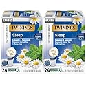 Twinings Sleep Herbal Tea K-Cup Pods for Keurig, 24 Count (Pack of 2), Formerly Nightly Calm, Camomile, Spearmint, & Lemongrass, Naturally